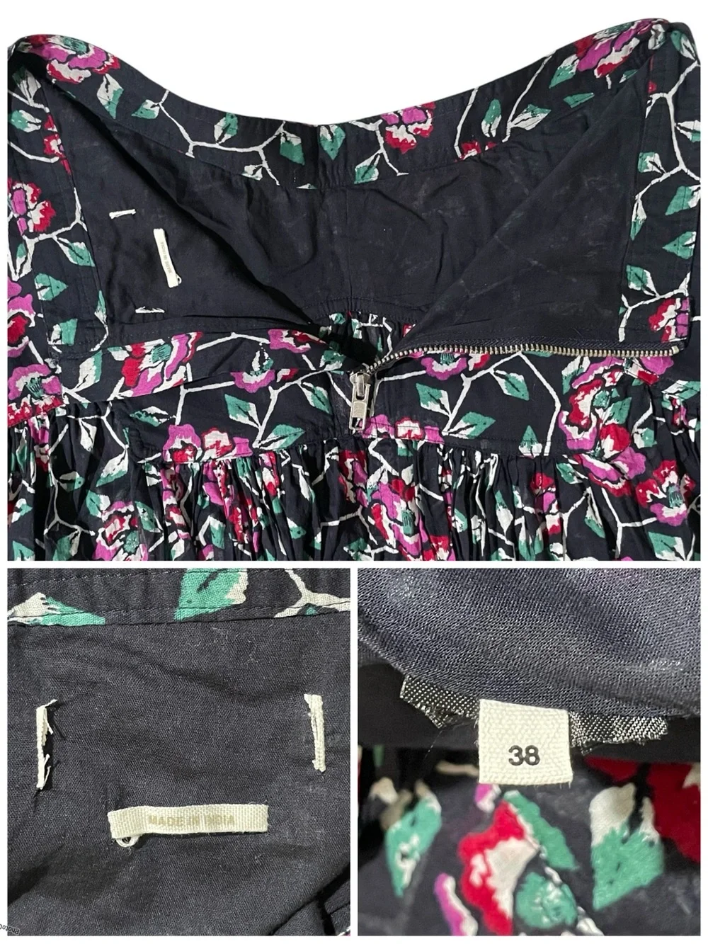 Matching Floral Crop Top & Skirt Set Medium